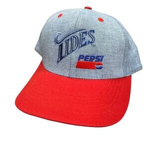 VTG Norfolk Tides Fantastic Snapback Hat Cap Pepsi Advertising Baltimore Orioles